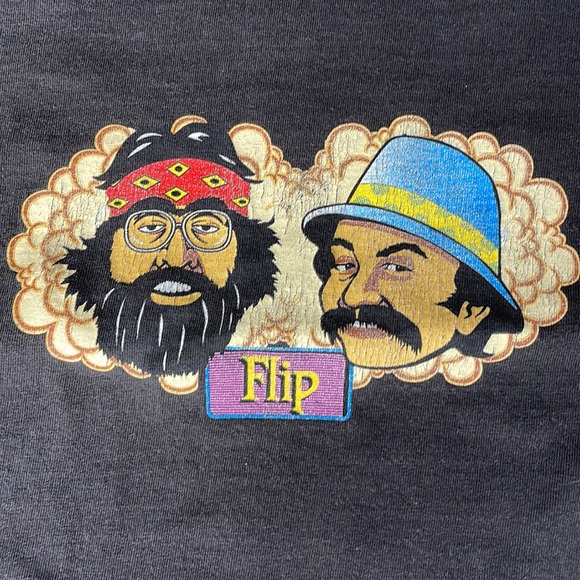 Vintage Flip Skateboards Cheech & Chong Smoke Shirt 1996 - Picture 2 of 4